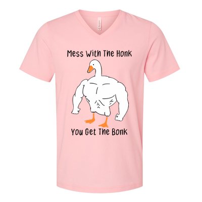 Mess With The Honk You Get The Bonk V-Neck T-Shirt