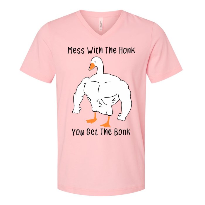 Mess With The Honk You Get The Bonk V-Neck T-Shirt