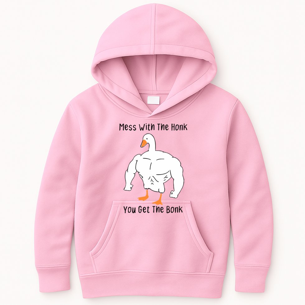 Mess With The Honk You Get The Bonk Kids Hoodie