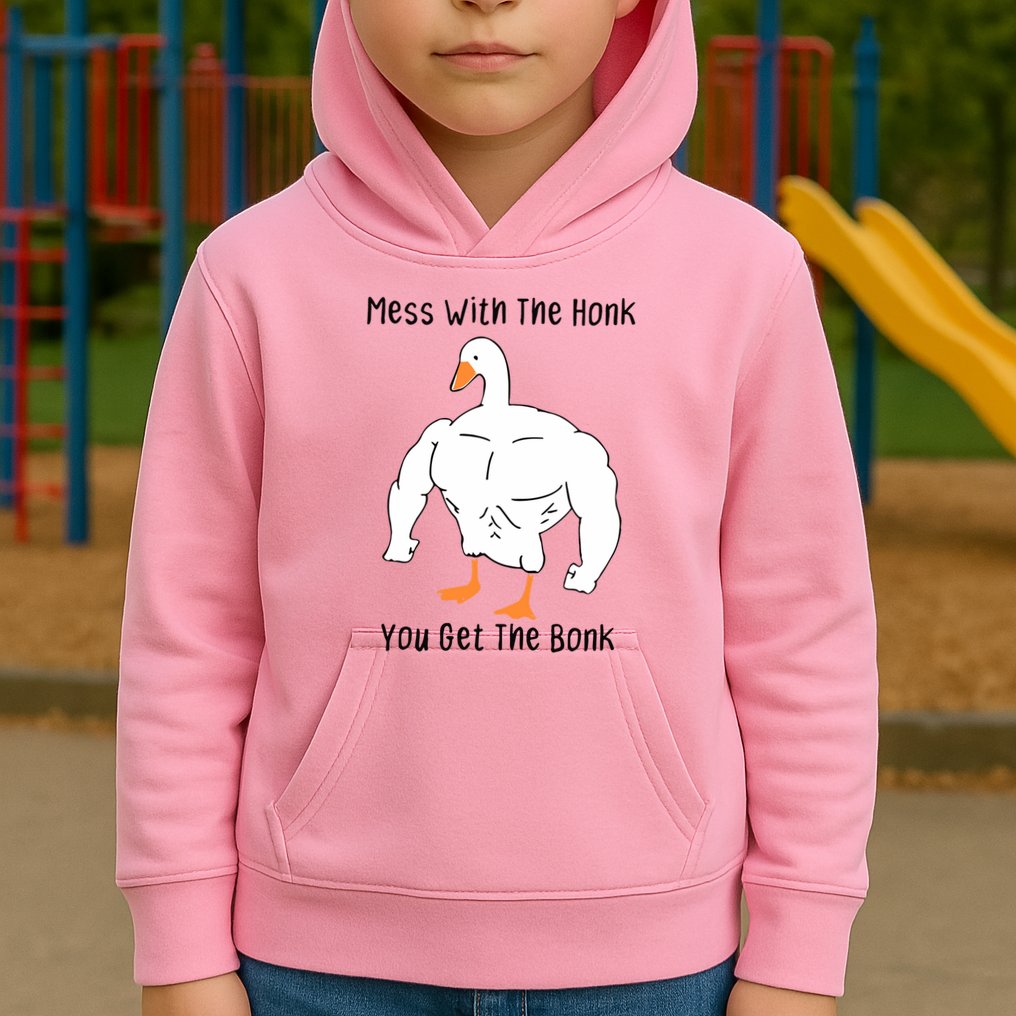 Mess With The Honk You Get The Bonk Kids Hoodie