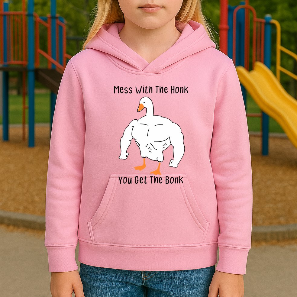 Mess With The Honk You Get The Bonk Kids Hoodie