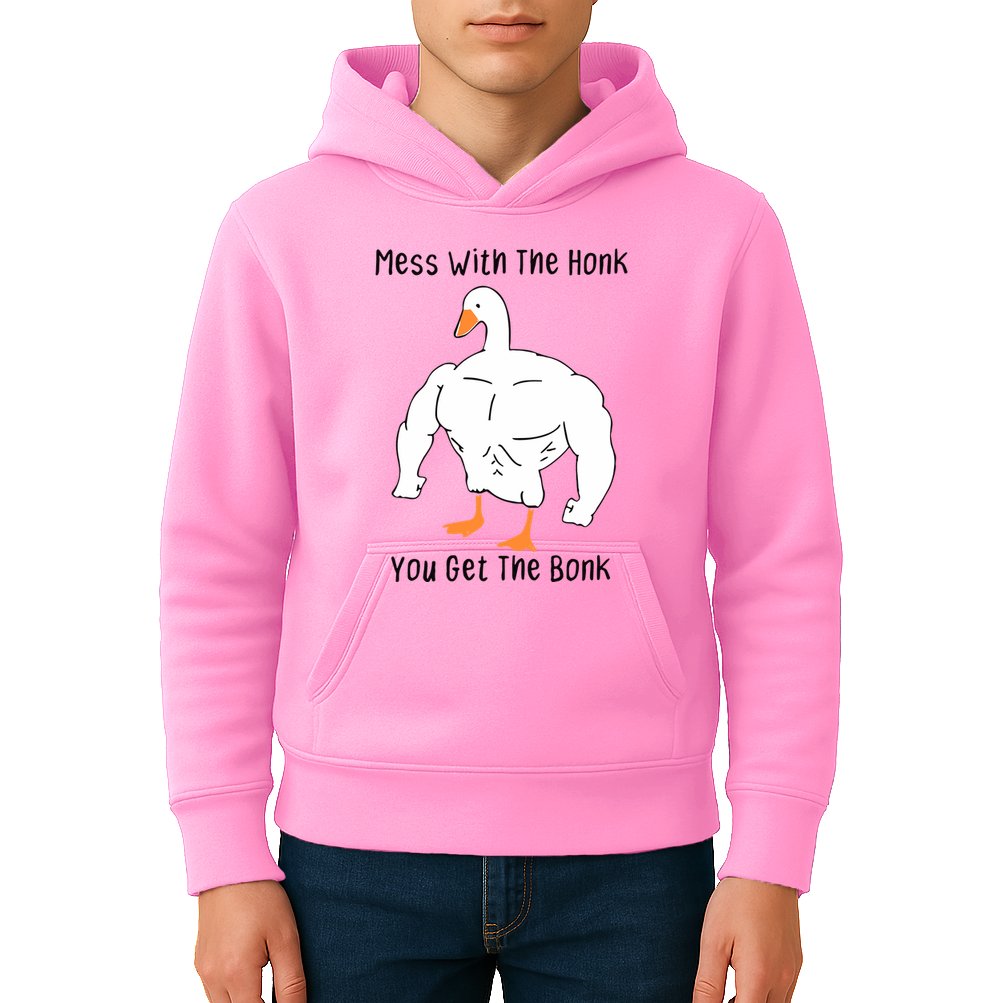 Mess With The Honk You Get The Bonk Kids Hoodie