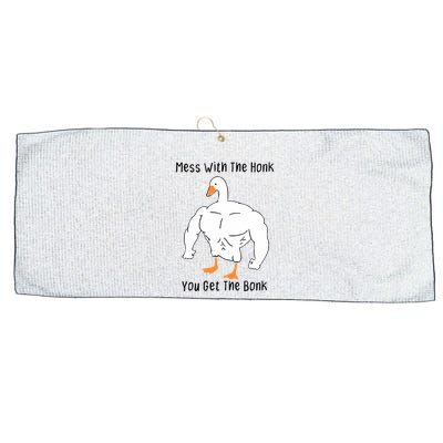 Mess With The Honk You Get The Bonk Large Microfiber Waffle Golf Towel