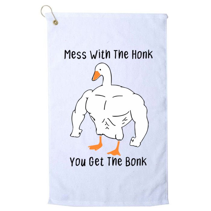 Mess With The Honk You Get The Bonk Golf Towel