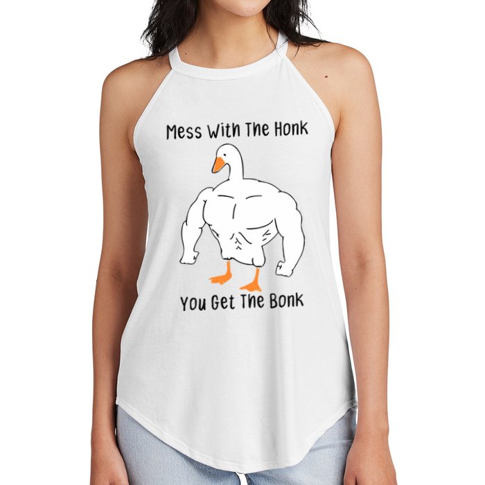 Mess With The Honk You Get The Bonk Women's Perfect Tri Rocker Tank
