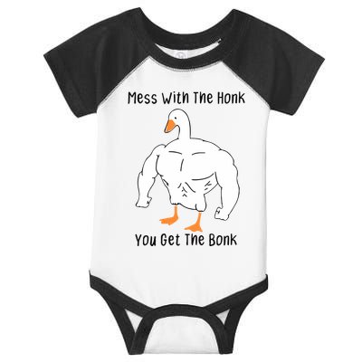 Mess With The Honk You Get The Bonk Infant Baby Jersey Bodysuit
