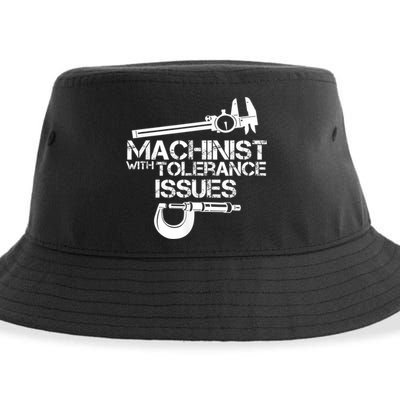 Machinist With Tolerance Issues.Machinist Funny Sustainable Bucket Hat