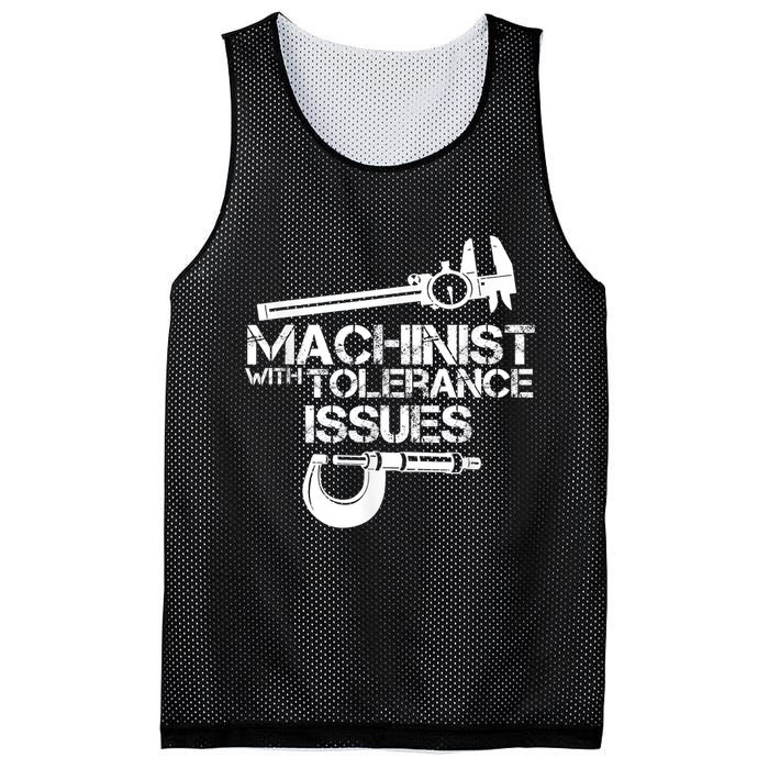 Machinist With Tolerance Issues.Machinist Funny Mesh Reversible Basketball Jersey Tank