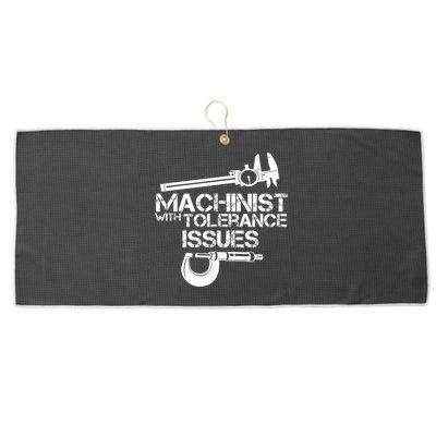 Machinist With Tolerance Issues.Machinist Funny Large Microfiber Waffle Golf Towel