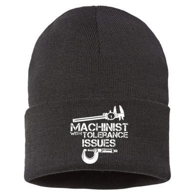 Machinist With Tolerance Issues.Machinist Funny Sustainable Knit Beanie