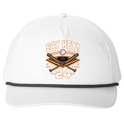 Mays Willie Tribute San Francisco Say Hey 1931 2024 Snapback Five-Panel Rope Hat