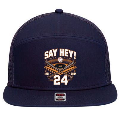 Mays Willie Tribute San Francisco Say Hey 1931 2024 7 Panel Mesh Trucker Snapback Hat