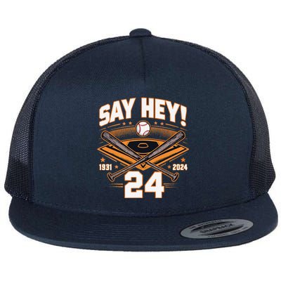 Mays Willie Tribute San Francisco Say Hey 1931 2024 Flat Bill Trucker Hat