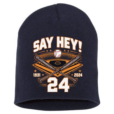 Mays Willie Tribute San Francisco Say Hey 1931 2024 Short Acrylic Beanie