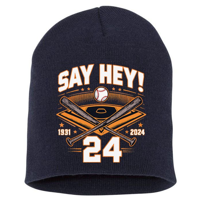 Mays Willie Tribute San Francisco Say Hey 1931 2024 Short Acrylic Beanie