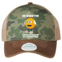 Me When The Consequences Of My Own Actions Funny Emoji Legacy Tie Dye Trucker Hat