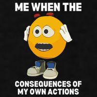 Me When The Consequences Of My Own Actions Funny Emoji Ladies PosiCharge Tri-Blend Wicking Tank