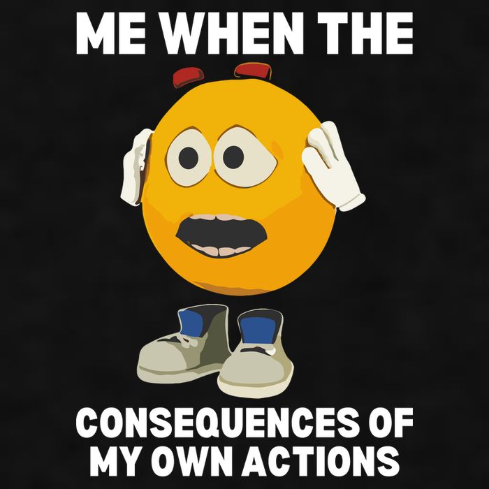 Me When The Consequences Of My Own Actions Funny Emoji Ladies PosiCharge Tri-Blend Wicking Tank