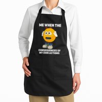 Me When The Consequences Of My Own Actions Funny Emoji Apron