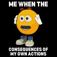 Me When The Consequences Of My Own Actions Funny Emoji Baby Bodysuit