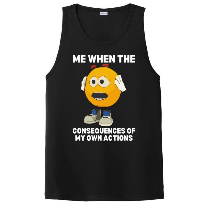 Me When The Consequences Of My Own Actions Funny Emoji PosiCharge Competitor Tank