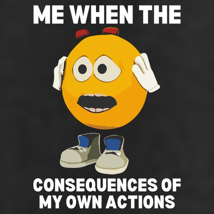 Me When The Consequences Of My Own Actions Funny Emoji Trucker Hat