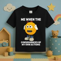 Me When The Consequences Of My Own Actions Funny Emoji Toddler T-Shirt