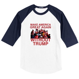 MAGA WO Trump Baseball Sleeve Shirt