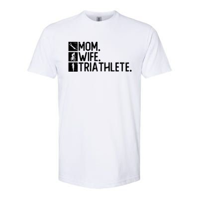 Mom Wife Triathlete Funny Gift Triathlon Training Triathlete Gift Softstyle® CVC T-Shirt