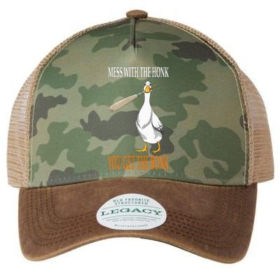 Mess With The Honk Goose Game Gamer Wooden Club Computer Legacy Tie Dye Trucker Hat