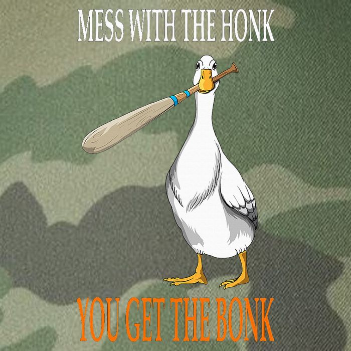 Mess With The Honk Goose Game Gamer Wooden Club Computer Legacy Tie Dye Trucker Hat