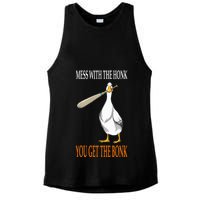 Mess With The Honk Goose Game Gamer Wooden Club Computer Ladies PosiCharge Tri-Blend Wicking Tank