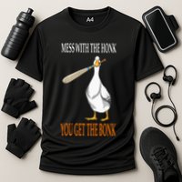Mess With The Honk Goose Game Gamer Wooden Club Computer Performance Shirt
