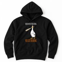 Mess With The Honk Goose Game Gamer Wooden Club Computer Hoodie