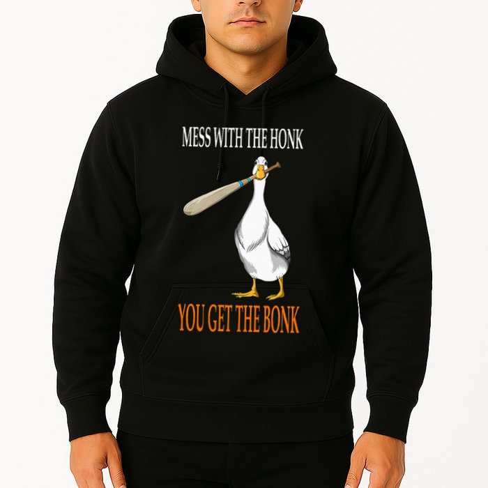 Mess With The Honk Goose Game Gamer Wooden Club Computer Hoodie