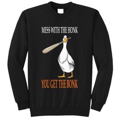 Mess With The Honk Goose Game Gamer Wooden Club Computer Sweatshirt