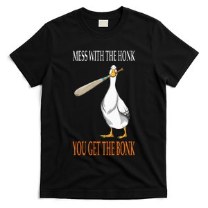 Mess With The Honk Goose Game Gamer Wooden Club Computer T-Shirt