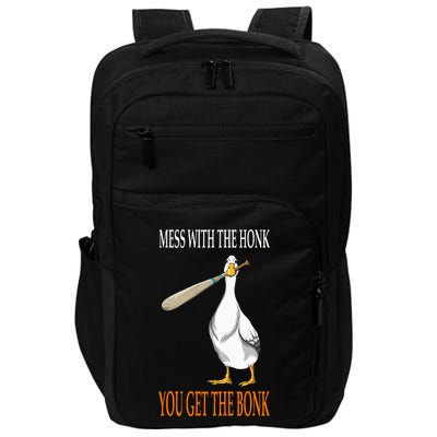Mess With The Honk Goose Game Gamer Wooden Club Computer Impact Tech Backpack