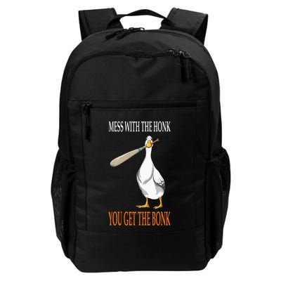 Mess With The Honk Goose Game Gamer Wooden Club Computer Backpack