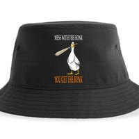 Mess With The Honk Goose Game Gamer Wooden Club Computer Sustainable Bucket Hat