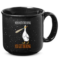 Mess With The Honk Goose Game Gamer Wooden Club Computer 15oz Campfire Ceramic Mug