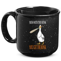 Mess With The Honk Goose Game Gamer Wooden Club Computer 15oz Campfire Ceramic Mug