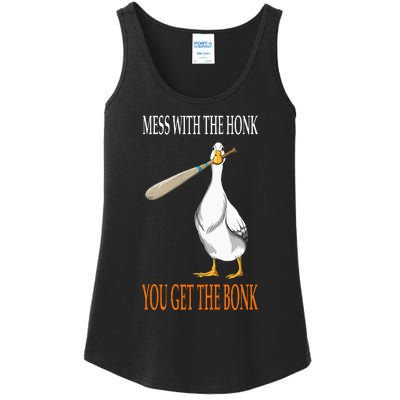 Mess With The Honk Goose Game Gamer Wooden Club Computer Ladies Essential Tank