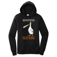 Mess With The Honk Goose Game Gamer Wooden Club Computer Women's Pullover Hoodie
