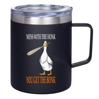 Mess With The Honk Goose Game Gamer Wooden Club Computer 12oz Stainless Steel Coffee Mug