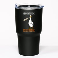 Mess With The Honk Goose Game Gamer Wooden Club Computer Tumbler