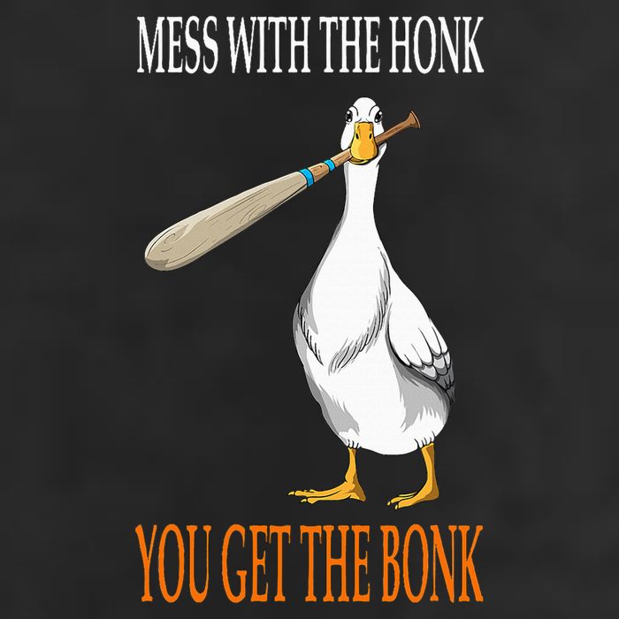 Mess With The Honk Goose Game Gamer Wooden Club Computer 25L Jumbo Tote