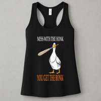 Mess With The Honk Goose Game Gamer Wooden Club Computer Womens Tank Top