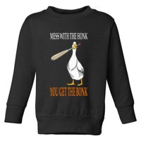 Mess With The Honk Goose Game Gamer Wooden Club Computer Toddler Sweatshirt