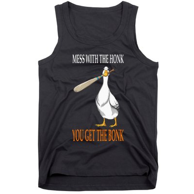 Mess With The Honk Goose Game Gamer Wooden Club Computer Tank Top
